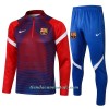 Sudadera De Entrenamiento Trajes FC Barcelona Cremallera De Cuarto 2021/22 Azul Rojo - Hombre